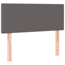 vidaXL szürke műbőr rugós ágy matraccal 100 x 200 cm