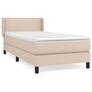 vidaXL cappuccino színű műbőr rugós ágy matraccal 100 x 200 cm