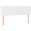 vidaXL fehér műbőr rugós ágy matraccal 140x190 cm