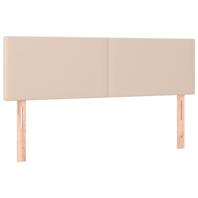 vidaXL cappuccino színű műbőr rugós ágy matraccal 140 x 190 cm