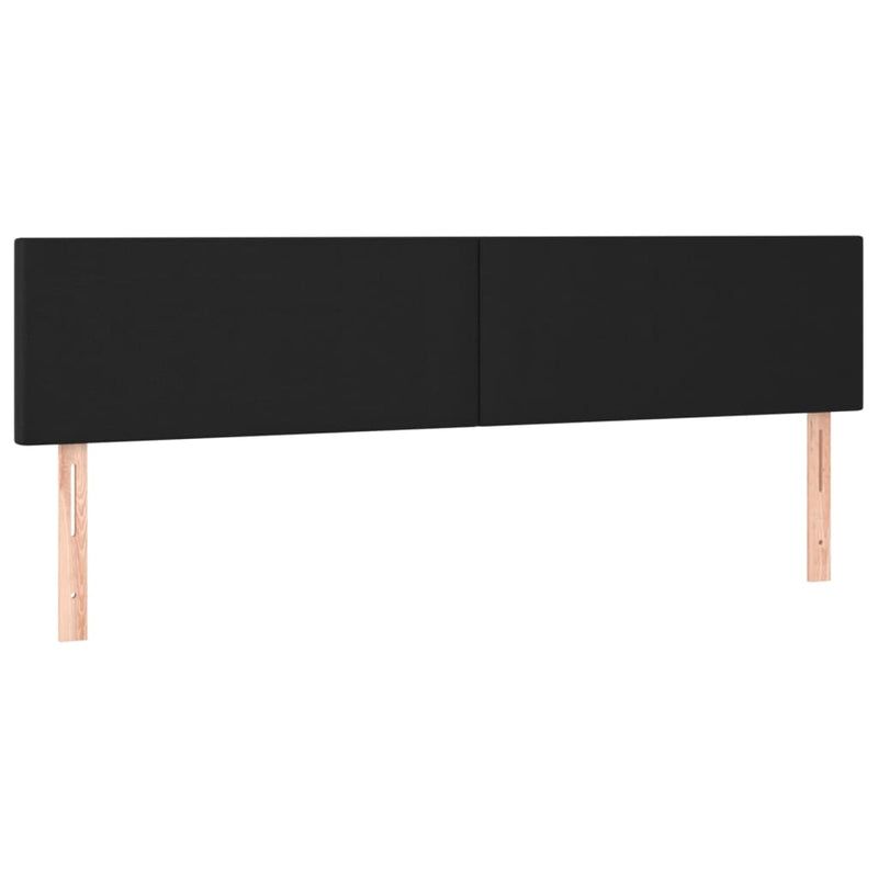 vidaXL fekete műbőr rugós ágy matraccal 180 x 200 cm