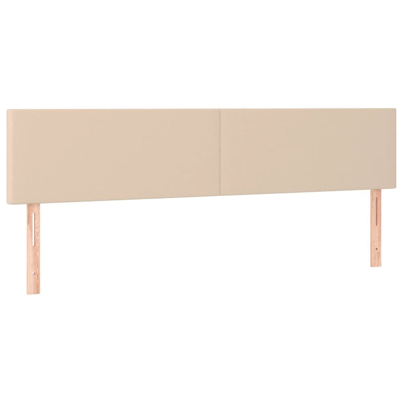 vidaXL cappuccino színű műbőr rugós ágy matraccal 200 x 200 cm