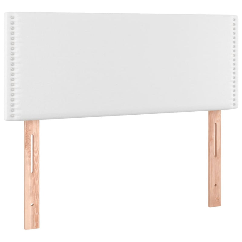 vidaXL fehér műbőr rugós ágy matraccal 80 x 200 cm