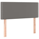 vidaXL szürke műbőr rugós ágy matraccal 80 x 200 cm