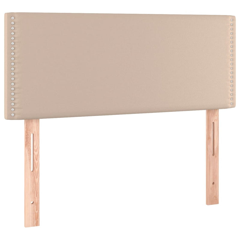 vidaXL cappuccino színű műbőr rugós ágy matraccal 80 x 200 cm