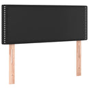 vidaXL fekete műbőr rugós ágy matraccal 100 x 200 cm