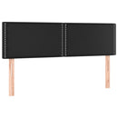 vidaXL fekete műbőr rugós ágy matraccal 140 x 190 cm