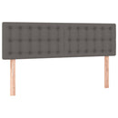 vidaXL szürke műbőr rugós ágy matraccal 140x190 cm