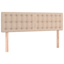 vidaXL cappuccino színű műbőr rugós ágy matraccal 140 x 190 cm