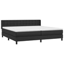 vidaXL fehér műbőr rugós ágy matraccal 200 x 200 cm