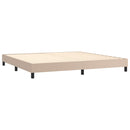 vidaXL cappuccino színű műbőr rugós ágy matraccal 200 x 200 cm