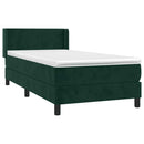vidaXL sötétzöld bársony rugós ágy matraccal 80 x 200 cm