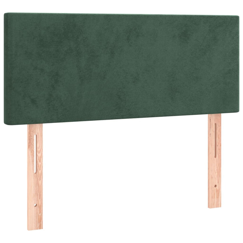 vidaXL sötétzöld bársony rugós ágy matraccal 80 x 200 cm