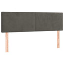 vidaXL sötétszürke bársony rugós ágy matraccal 140x190 cm