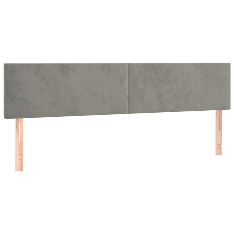 vidaXL világosszürke bársony rugós ágy matraccal 160x200 cm