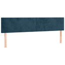 vidaXL sötétkék bársony rugós ágy matraccal 160x200 cm