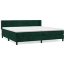 vidaXL sötétzöld bársony rugós ágy matraccal 200x200 cm