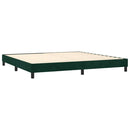 vidaXL sötétzöld bársony rugós ágy matraccal 200x200 cm