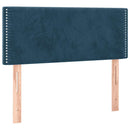 vidaXL sötétkék bársony rugós ágy matraccal 100 x 200 cm