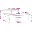 vidaXL sötétkék bársony rugós ágy matraccal 160x200 cm