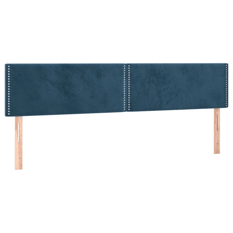 vidaXL sötétkék bársony rugós ágy matraccal 180x200 cm