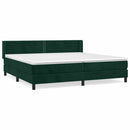 vidaXL sötétzöld bársony rugós ágy matraccal 200x200 cm