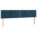 vidaXL sötétkék bársony rugós ágy matraccal 200x200 cm