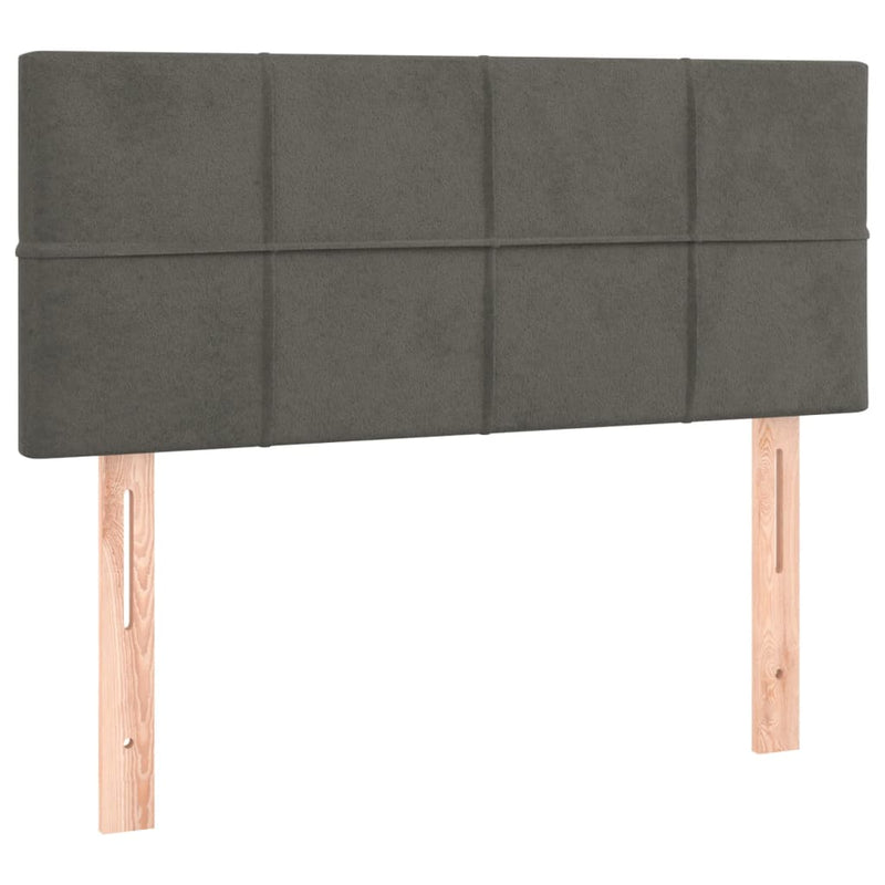 vidaXL sötétszürke bársony rugós ágy matraccal 80 x 200 cm
