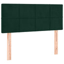 vidaXL sötétzöld bársony rugós ágy matraccal 90 x 200 cm