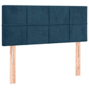 vidaXL sötétkék bársony rugós ágy matraccal 100 x 200 cm