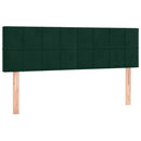 vidaXL sötétzöld bársony rugós ágy matraccal 140x190 cm