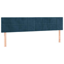 vidaXL sötétkék bársony rugós ágy matraccal 160x200 cm