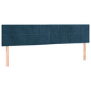 vidaXL sötétkék bársony rugós ágy matraccal 180x200 cm
