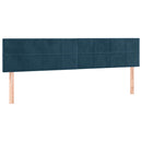 vidaXL sötétkék bársony rugós ágy matraccal 200x200 cm