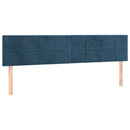 vidaXL sötétkék bársony rugós ágy matraccal 200x200 cm
