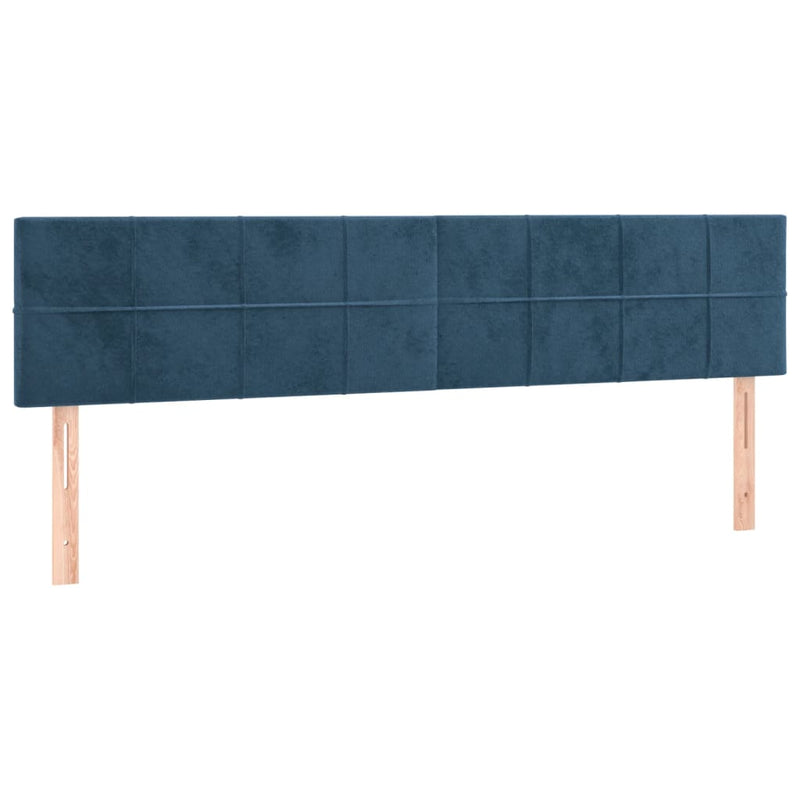 vidaXL sötétkék bársony rugós ágy matraccal 200x200 cm