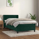 vidaXL sötétzöld bársony rugós ágy matraccal 80 x 200 cm