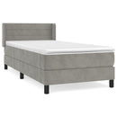 vidaXL világosszürke bársony rugós ágy matraccal 100 x 200 cm