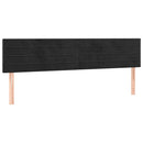 vidaXL fekete bársony rugós ágy matraccal 160x200 cm