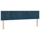 vidaXL sötétkék bársony rugós ágy matraccal 160x200 cm