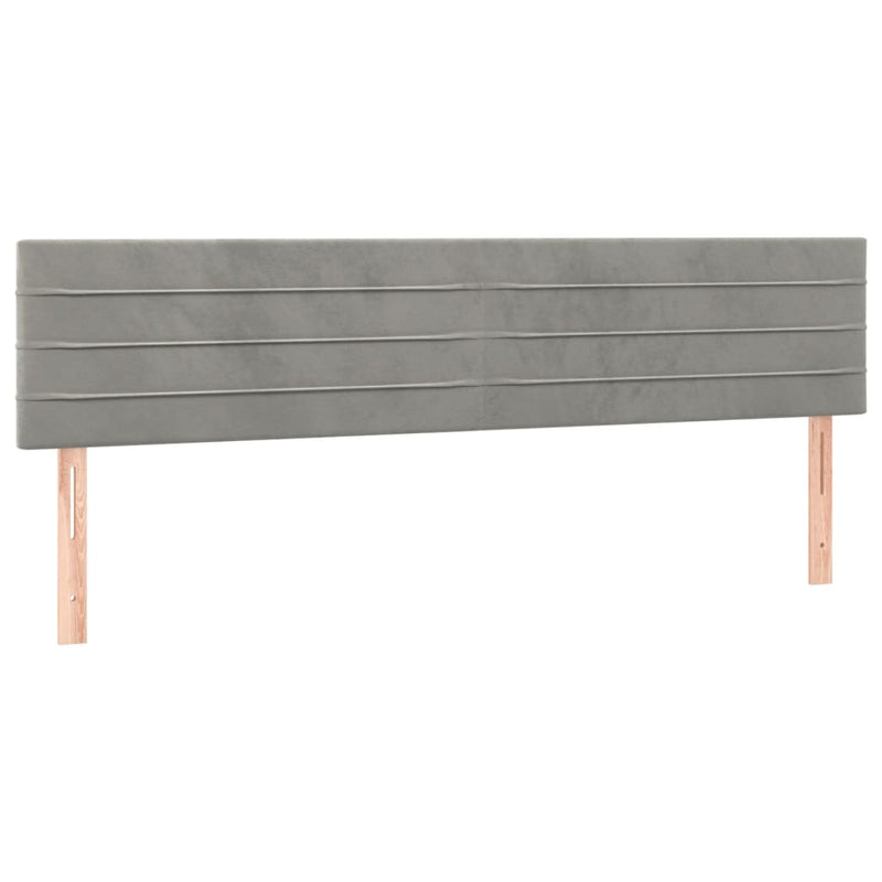 vidaXL világosszürke bársony rugós ágy matraccal 200x200 cm