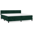 vidaXL sötétzöld bársony rugós ágy matraccal 200x200 cm