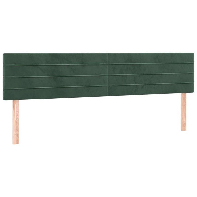 vidaXL sötétzöld bársony rugós ágy matraccal 200x200 cm