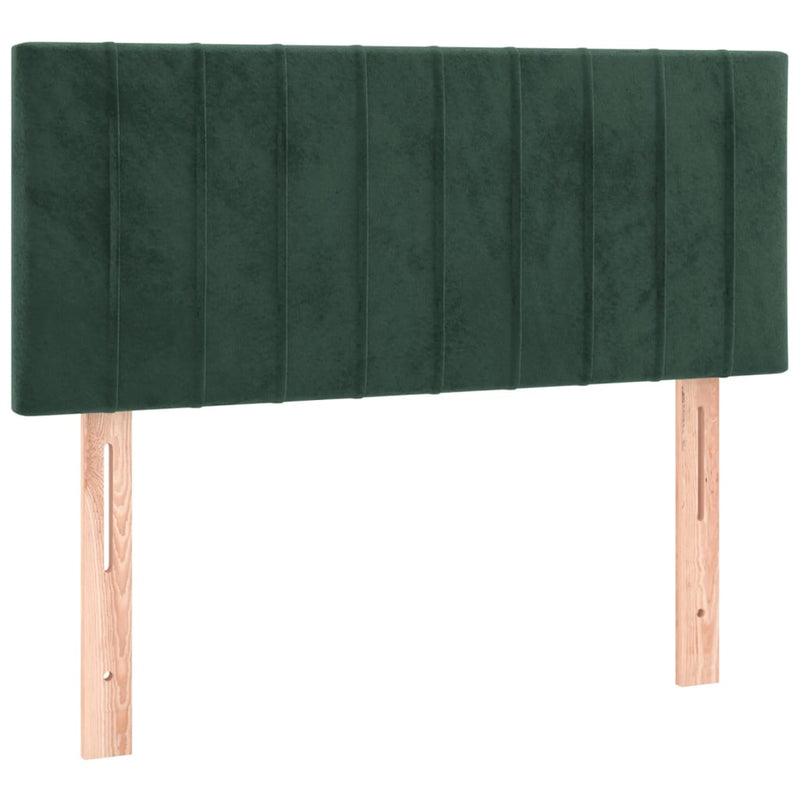 vidaXL sötétzöld bársony rugós ágy matraccal 80 x 200 cm
