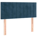 vidaXL sötétkék bársony rugós ágy matraccal 90x190 cm