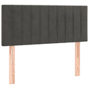 vidaXL sötétszürke bársony rugós ágy matraccal 90 x 200 cm