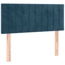 vidaXL sötétkék bársony rugós ágy matraccal 90 x 200 cm