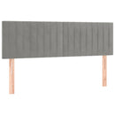 vidaXL világosszürke bársony rugós ágy matraccal 140x200 cm