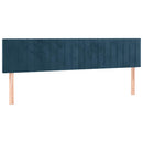 vidaXL sötétkék bársony rugós ágy matraccal 160x200 cm
