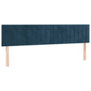 vidaXL sötétkék bársony rugós ágy matraccal 180x200 cm